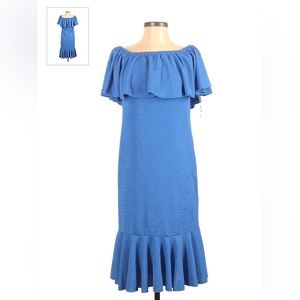 Lularoe Blue Casual Boatneck Dress